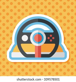 joystick flat icon with long shadow,eps10