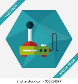 joystick flat icon with long shadow,eps10