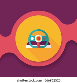 joystick flat icon with long shadow,eps10
