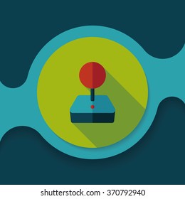 joystick flat icon with long shadow,eps10