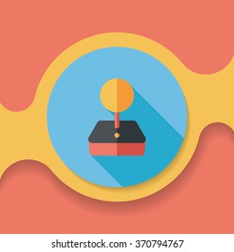 joystick flat icon with long shadow,eps10