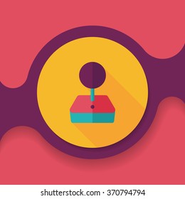 joystick flat icon with long shadow,eps10
