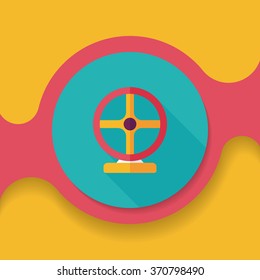 joystick flat icon with long shadow,eps10