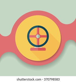 joystick flat icon with long shadow,eps10