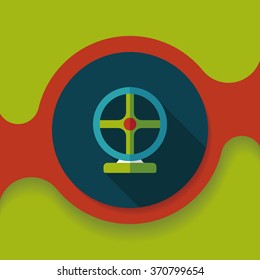joystick flat icon with long shadow,eps10