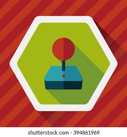 joystick flat icon with long shadow,eps10