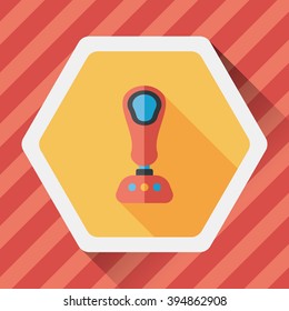 joystick flat icon with long shadow,eps10