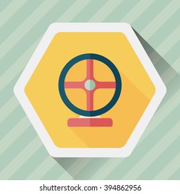 joystick flat icon with long shadow,eps10