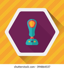 joystick flat icon with long shadow,eps10