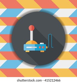 joystick flat icon with long shadow,eps10
