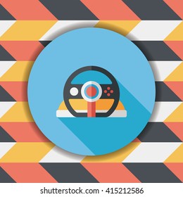 joystick flat icon with long shadow,eps10
