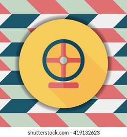 joystick flat icon with long shadow,eps10