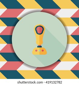 joystick flat icon with long shadow,eps10