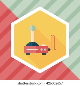 joystick flat icon with long shadow,eps10