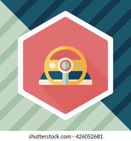 joystick flat icon with long shadow,eps10