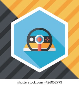 joystick flat icon with long shadow,eps10