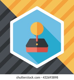 joystick flat icon with long shadow,eps10