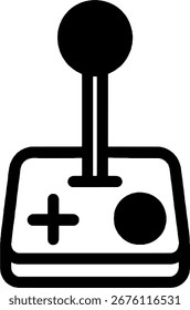 Joystick, flaches Symbol | Minimalistische Vektorgrafik, perfekt für Web, Mobile, App, UI-Design und Grafikdesign.