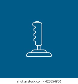 Joystick Flat Icon On Blue Background