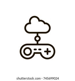 Joystick flat icon. Single high quality outline symbol of control for web design or mobile app. Thin line signs of game for design logo, visit card, etc. Outline pictogram of arcade