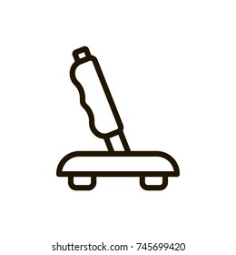 Joystick flat icon. Single high quality outline symbol of control for web design or mobile app. Thin line signs of game for design logo, visit card, etc. Outline pictogram of arcade