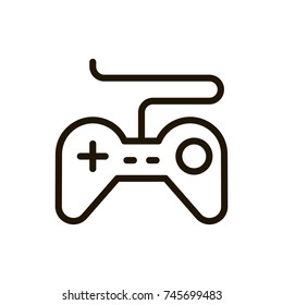 Joystick flat icon. Single high quality outline symbol of control for web design or mobile app. Thin line signs of game for design logo, visit card, etc. Outline pictogram of arcade