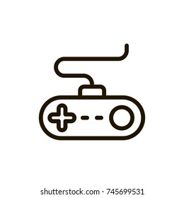 Joystick flat icon. Single high quality outline symbol of control for web design or mobile app. Thin line signs of game for design logo, visit card, etc. Outline pictogram of arcade