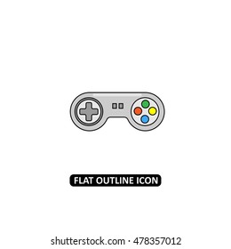 Joystick flat line icon