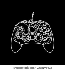 Ilustración vectorial de línea abstracta de juego Joystick