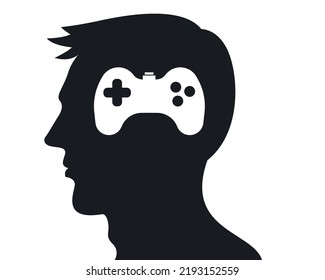 Joystick game concept. isolated on white background. Vector, Illustration, Flat Design, Character.
