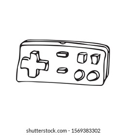 joystick for game console vector sketch
