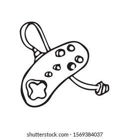 joystick for game console vector sketch