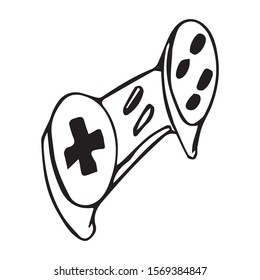 joystick for game console vector sketch