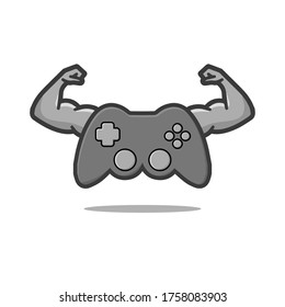 joystick game controller cute character.