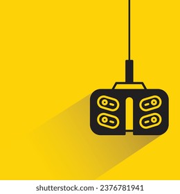 joystick and game controller icon on yellow background