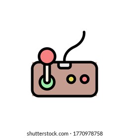 Joystick, game controller icon. Simple color with outline vector elements of video game icons for ui and ux, website or mobile application