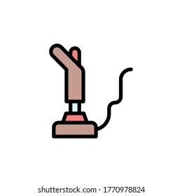 Joystick, game controller icon. Simple color with outline vector elements of video game icons for ui and ux, website or mobile application