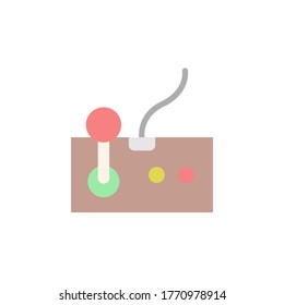 Joystick, game controller icon. Simple color vector elements of video game icons for ui and ux, website or mobile application