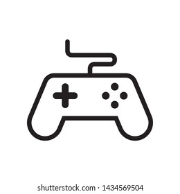 joystick, icono del controlador de juegos en el diseño de estilo de esquema moderno. Ilustración gráfica vectorial. Adecuado para diseño de sitios web, logotipo, aplicación y ui. Trazo vectorial editable. EPS 10.