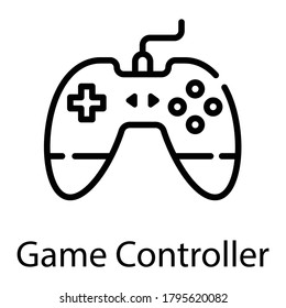 joystick, game controller line icon isolated on white background