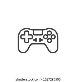 Joystick game controller line icon. linear style sign for mobile concept and web design. Gaming joystick outline vector icon. Symbol, logo illustration. Vector graphics