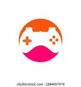 Plantilla vectorial de diseño del logotipo del controlador de juegos Joystick