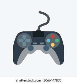 Joystick game controller sport Free Vector color red green blue yellow