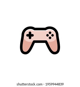 Joystick Game Controller Toy Outline Icon Logo Vector Illustration
