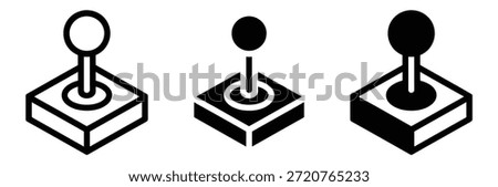 Joystick game controllers in black and white,Joystick, Controller icon design template