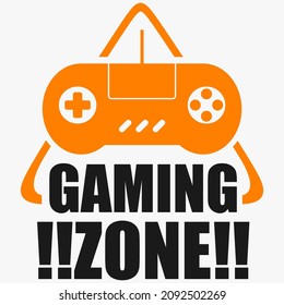 joystick game design vector and game slogan