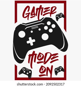 joystick game design vector and game slogan