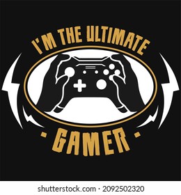 joystick game design vector and game slogan
