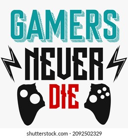 joystick game design vector and game slogan