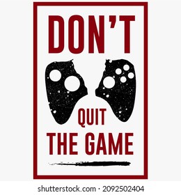 joystick game design vector and game slogan
